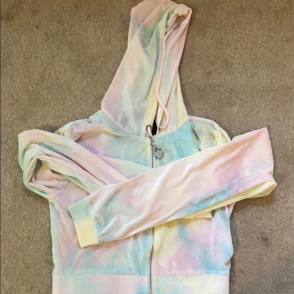 Pastel Tye-dye Cropped Jacket